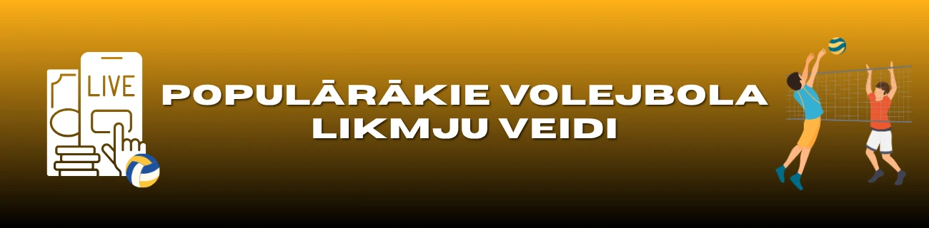 Populārākie volejbola likmju veidi